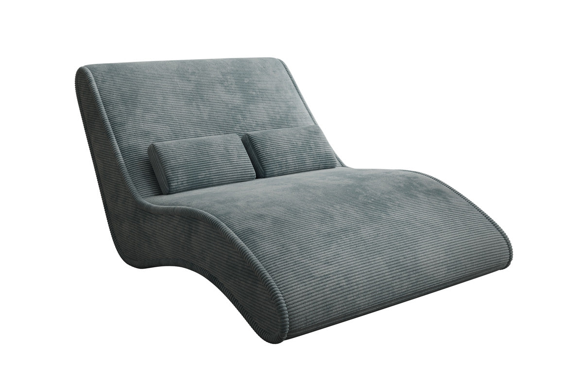 Designer Relax-ligstoel Lunaris 120 in Ribstof