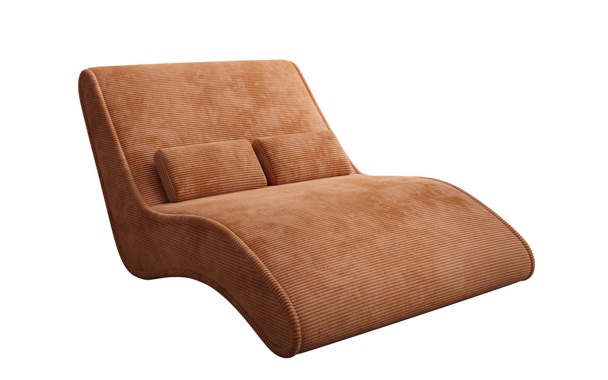 Designer Relax-ligstoel Lunaris 120 in Ribstof
