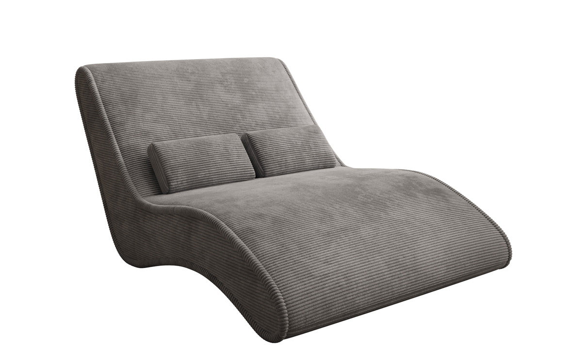 Designer Relax-ligstoel Lunaris 120 in Ribstof