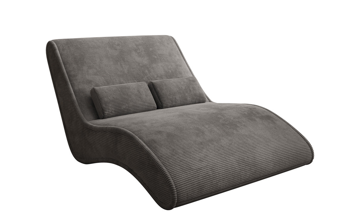 Designer Relax-ligstoel Lunaris 120 in Ribstof