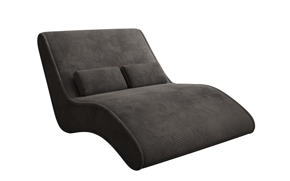 Designer Relax-ligstoel Lunaris 120 in Ribstof