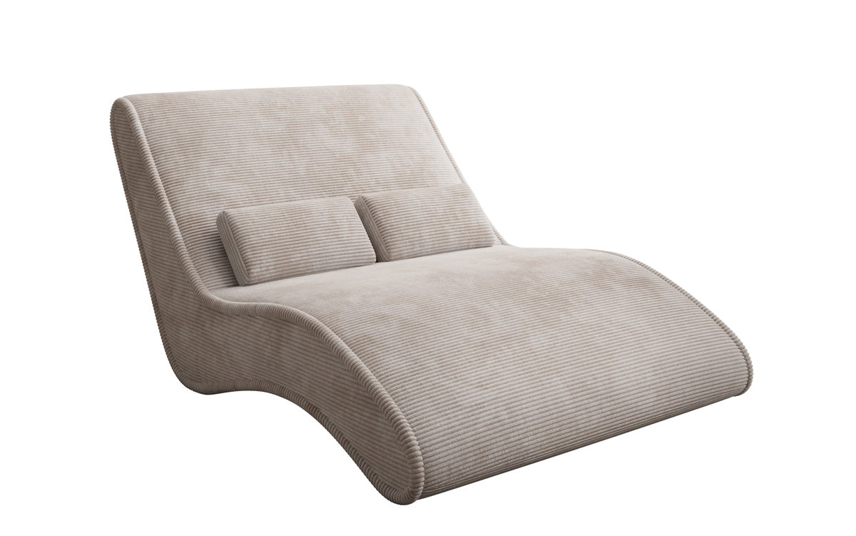 Designer Relax-ligstoel Lunaris 120 in Ribstof