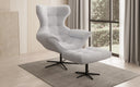 Designer bank-fauteuil Aurelio incl. bijzetkruk in Bouclé