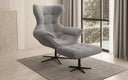 Designer bank-fauteuil Aurelio incl. bijzetkruk in Bouclé