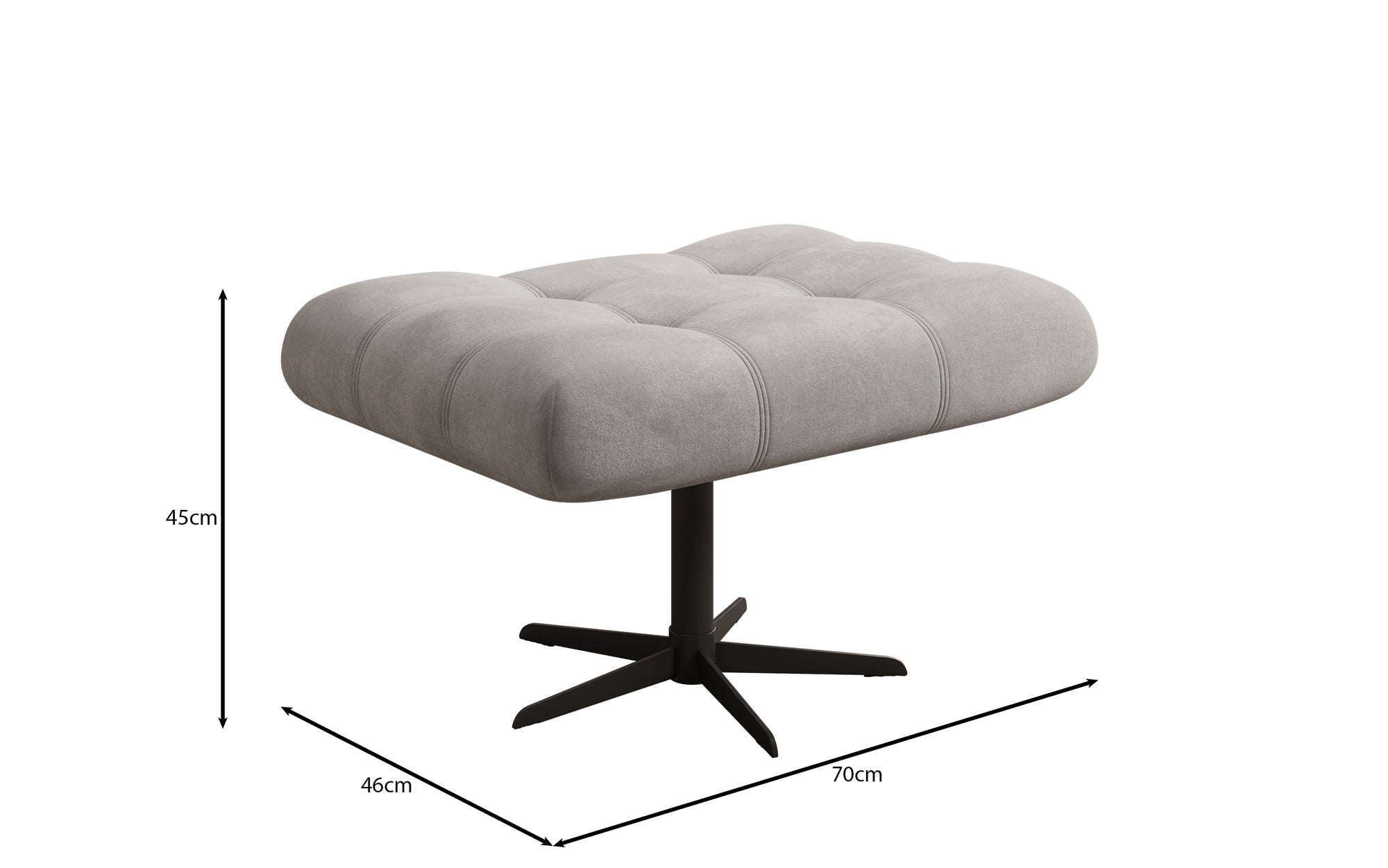 Designer Sofa-Sessel Aurelio inkl. Beistellhocker in Fluweel
