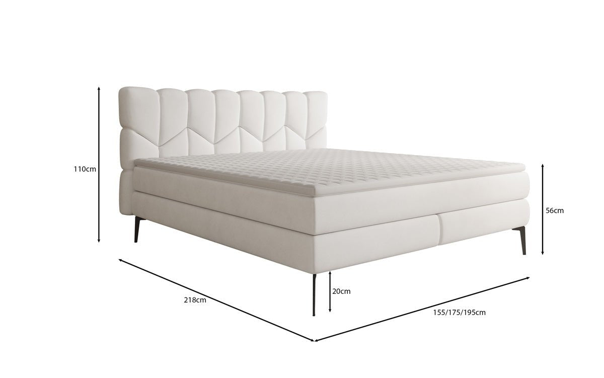 Boxspringbed Mirea in Echtleder