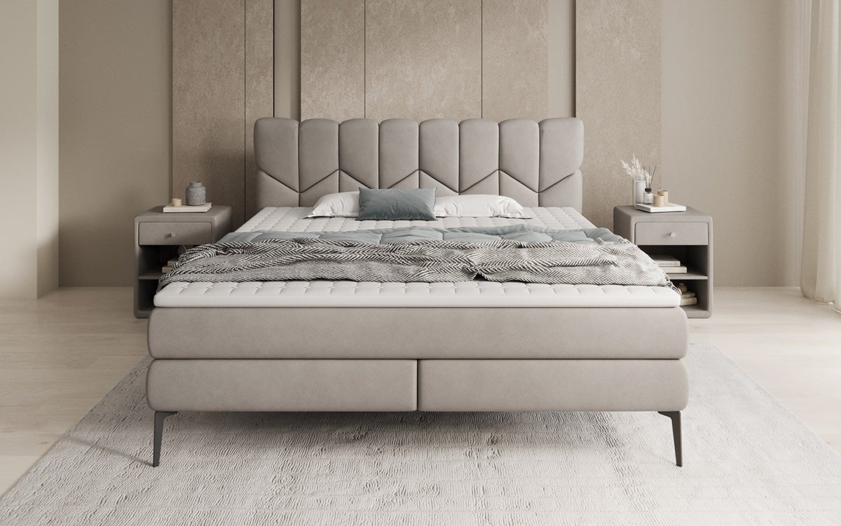 Boxspringbed Mirea in Echtleder