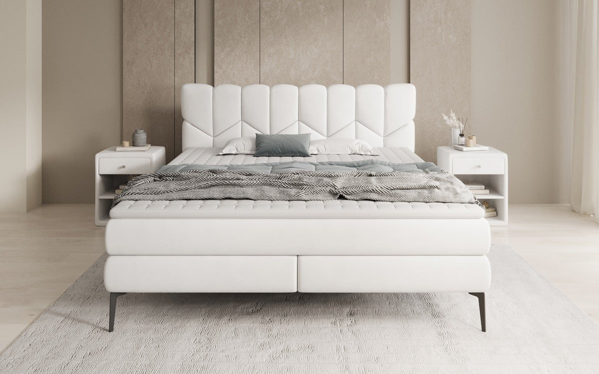 Boxspringbed Mirea in Echtleder