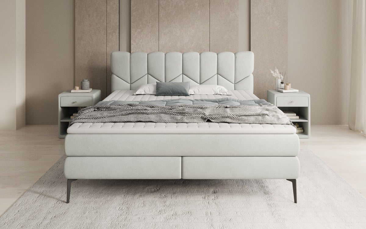 Boxspringbed Mirea in Echtleder