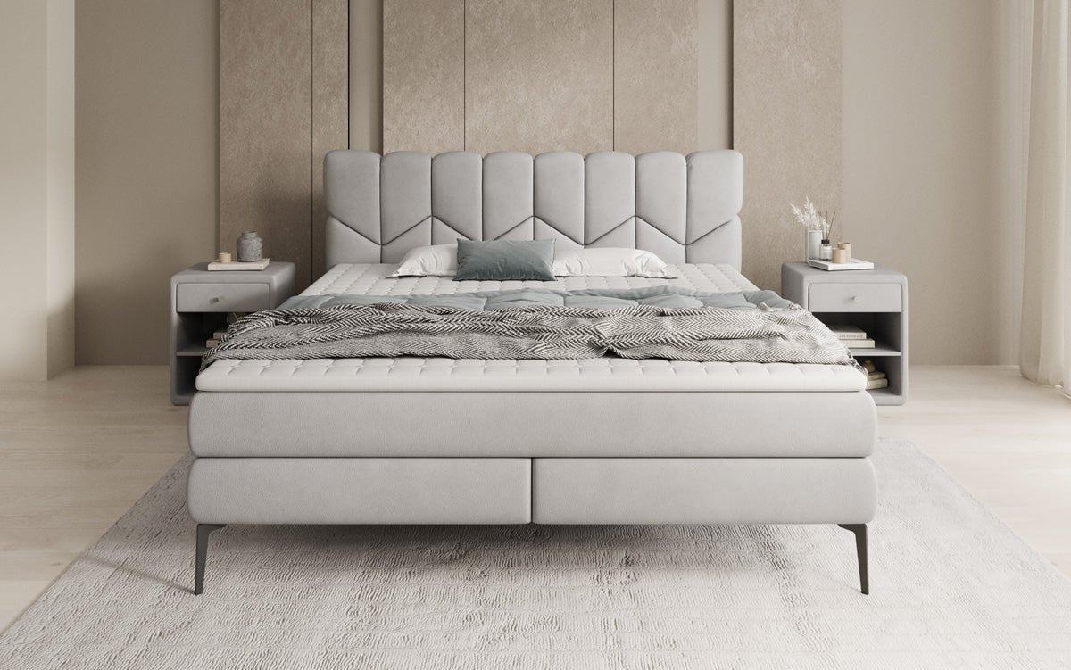 Boxspringbed Mirea in Echtleder