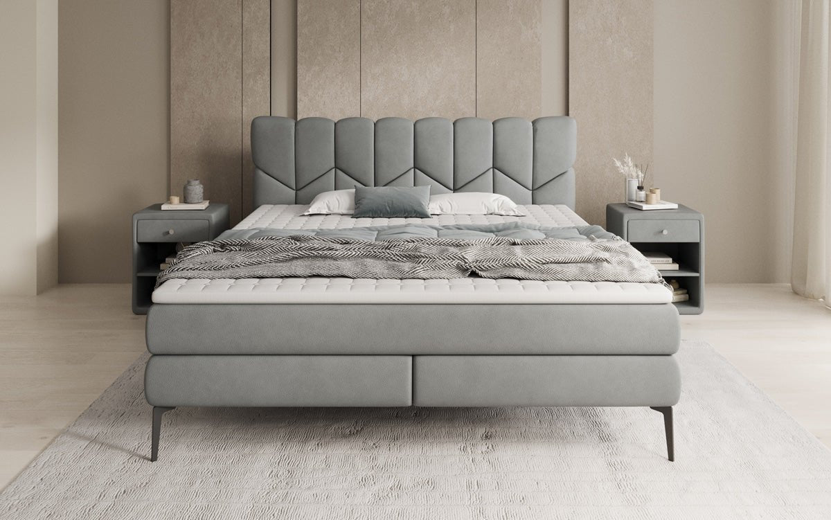 Boxspringbed Mirea in Echtleder