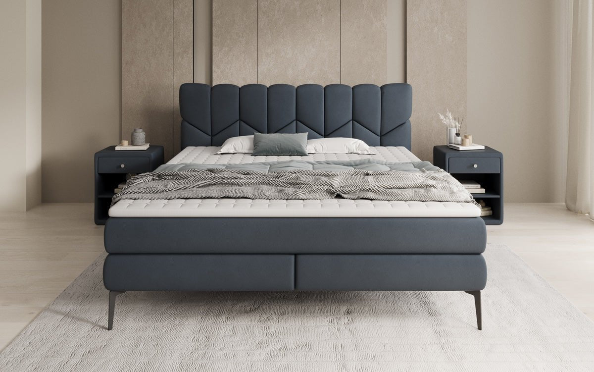 Boxspringbed Mirea in Echtleder