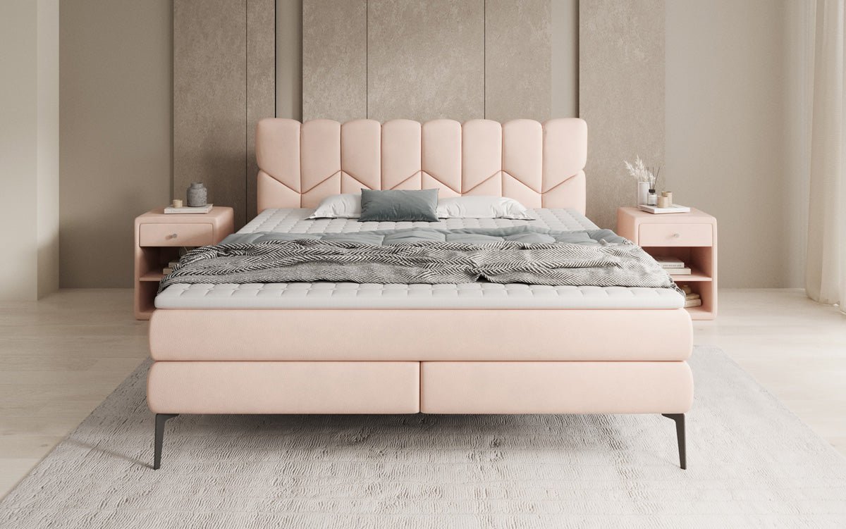 Boxspringbed Mirea in Echtleder