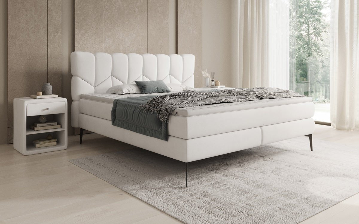 Boxspringbed Mirea in Echtleder