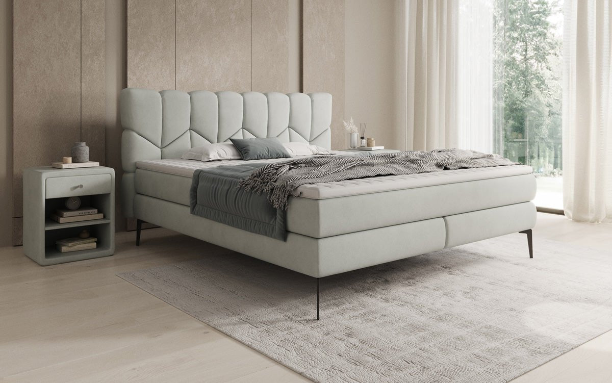 Boxspringbed Mirea in Echtleder