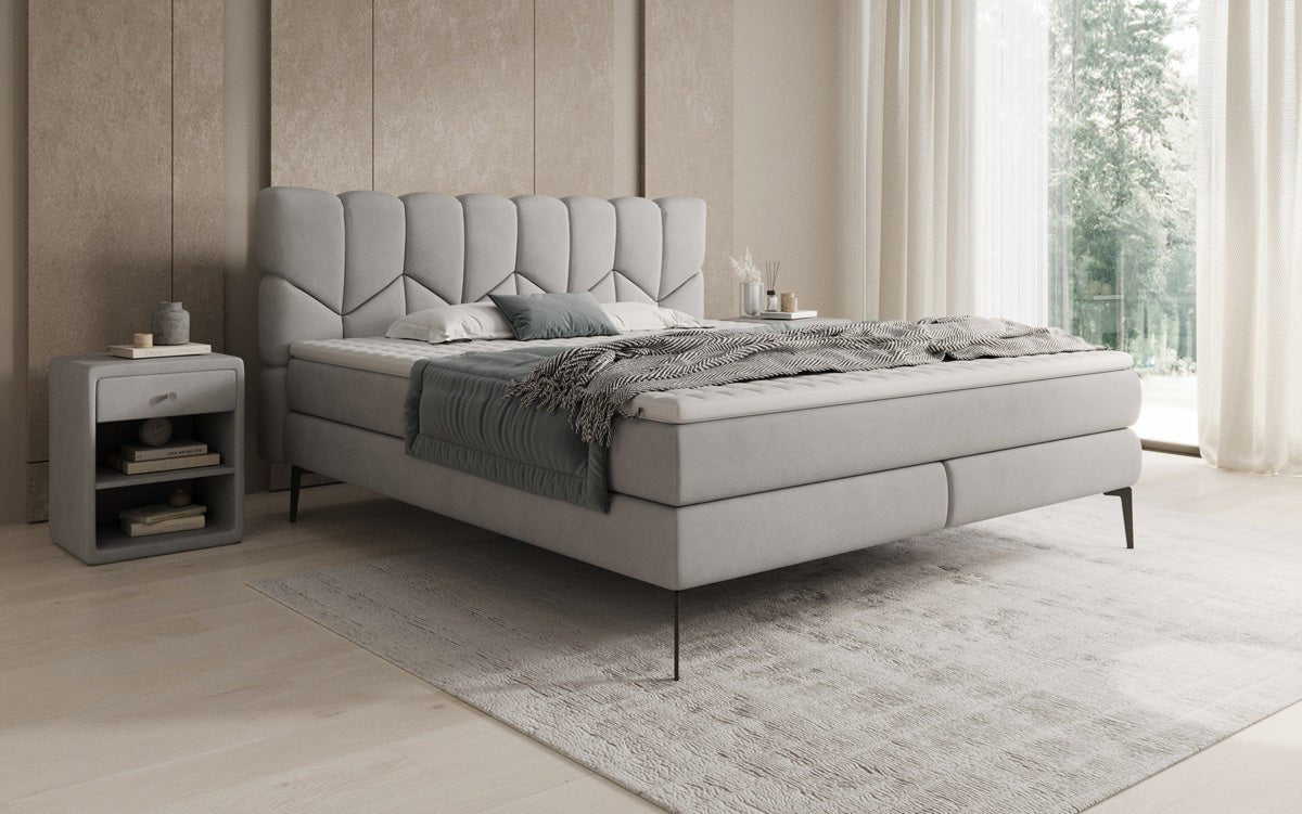 Boxspringbed Mirea in Echtleder