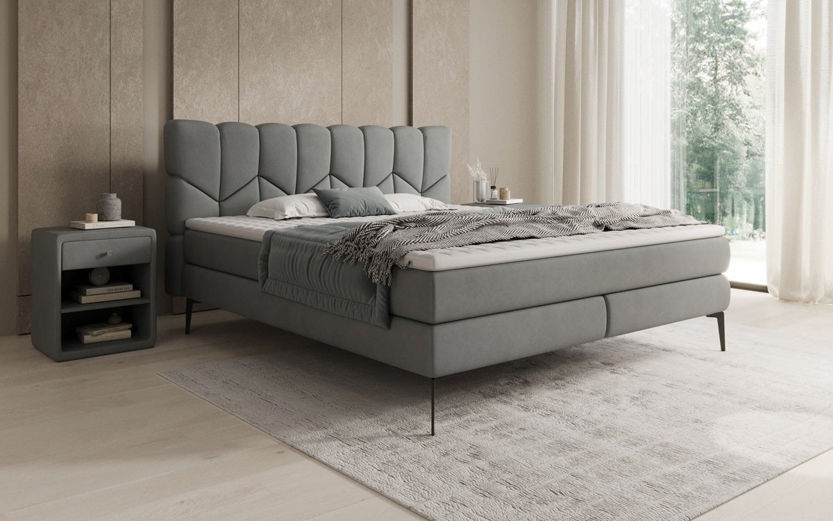 Boxspringbed Mirea in Echtleder