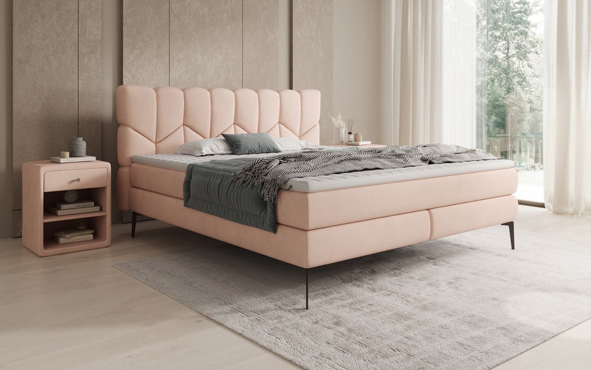 Boxspringbed Mirea in Echtleder