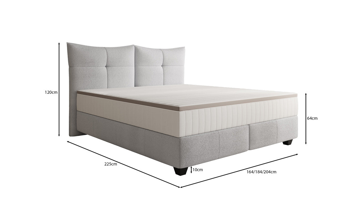 Boxspringbed Veyora in Bouclé