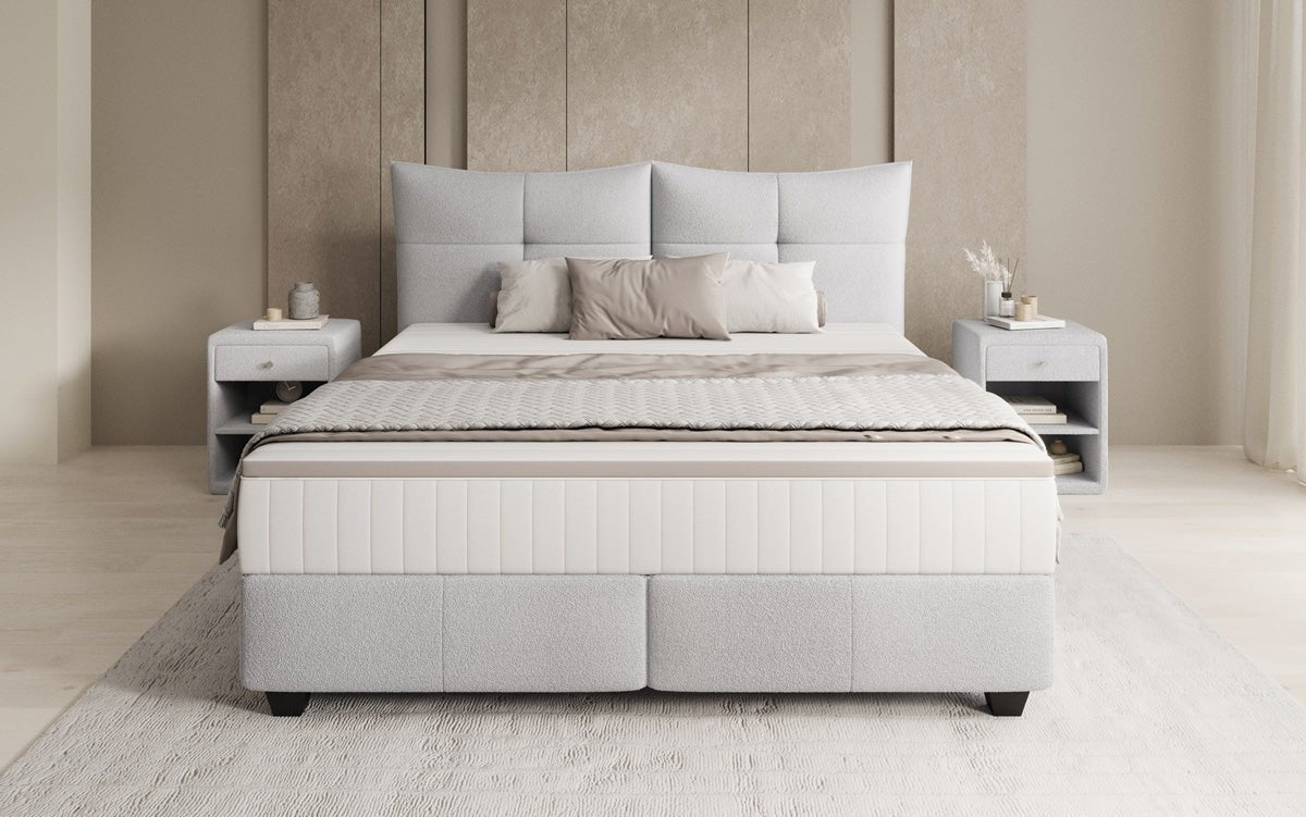 Boxspringbed Veyora in Bouclé
