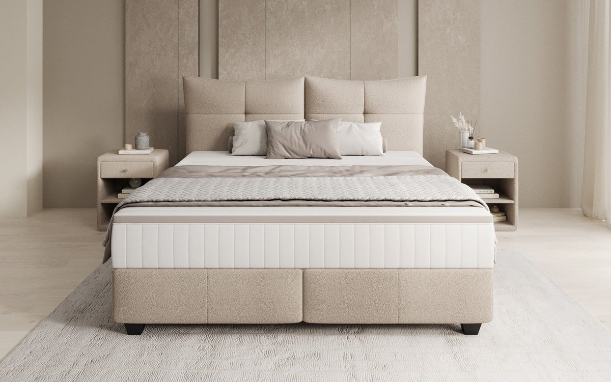 Boxspringbed Veyora in Bouclé