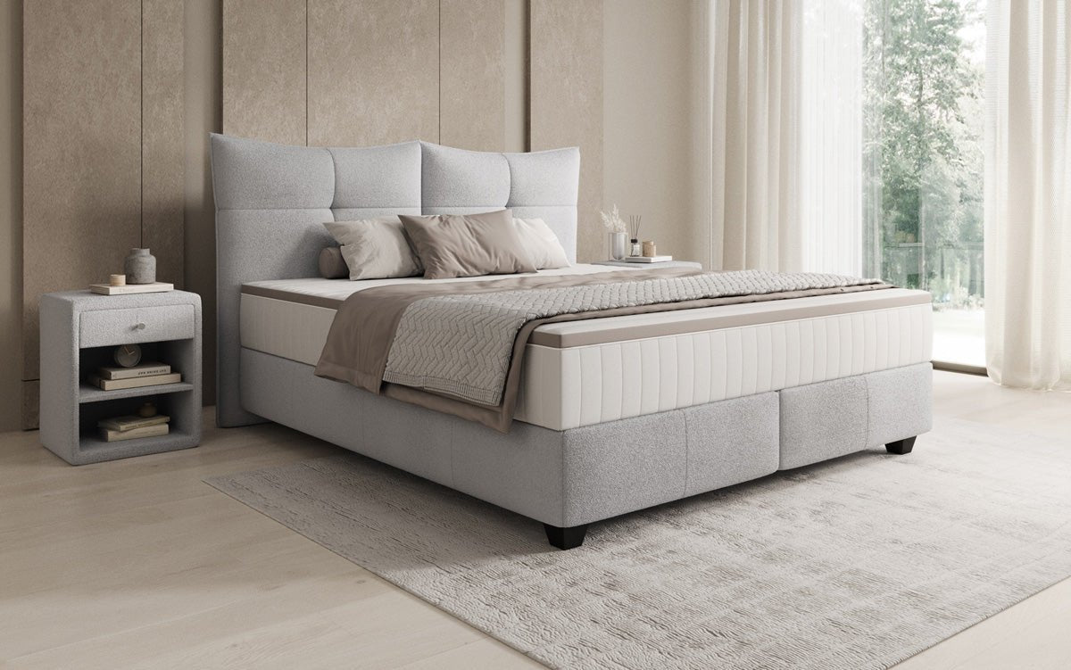 Boxspringbed Veyora in Bouclé
