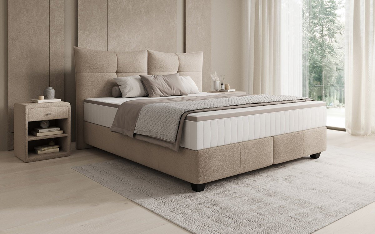 Boxspringbed Veyora in Bouclé