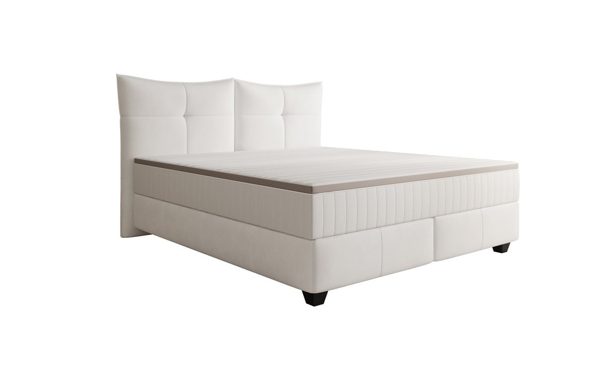 Boxspringbed Veyora in Echtleder