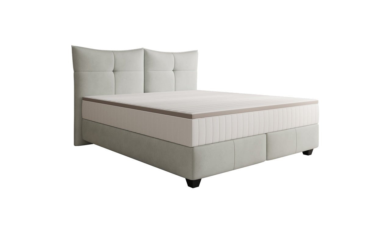 Boxspringbed Veyora in Echtleder
