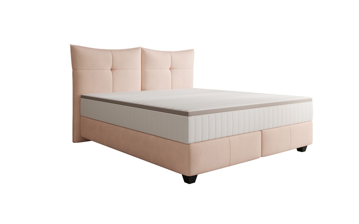 Boxspringbed Veyora in Echtleder