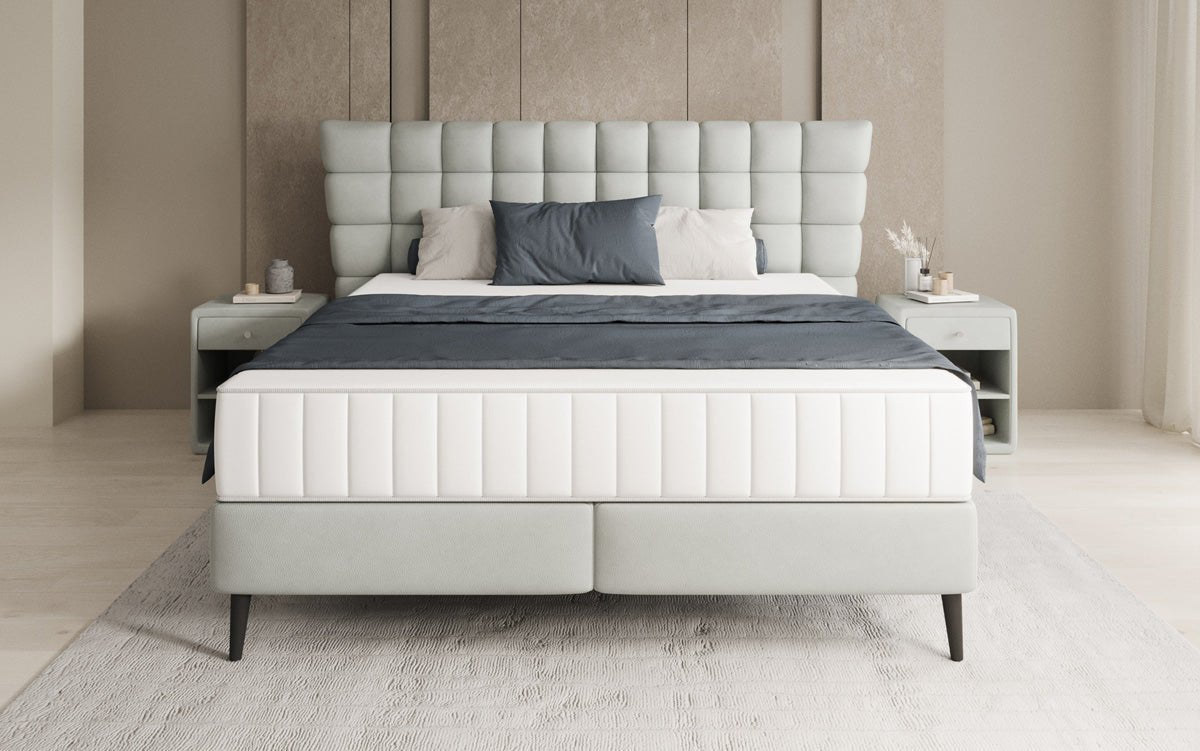 Boxspringbed Alvion in Echtleder