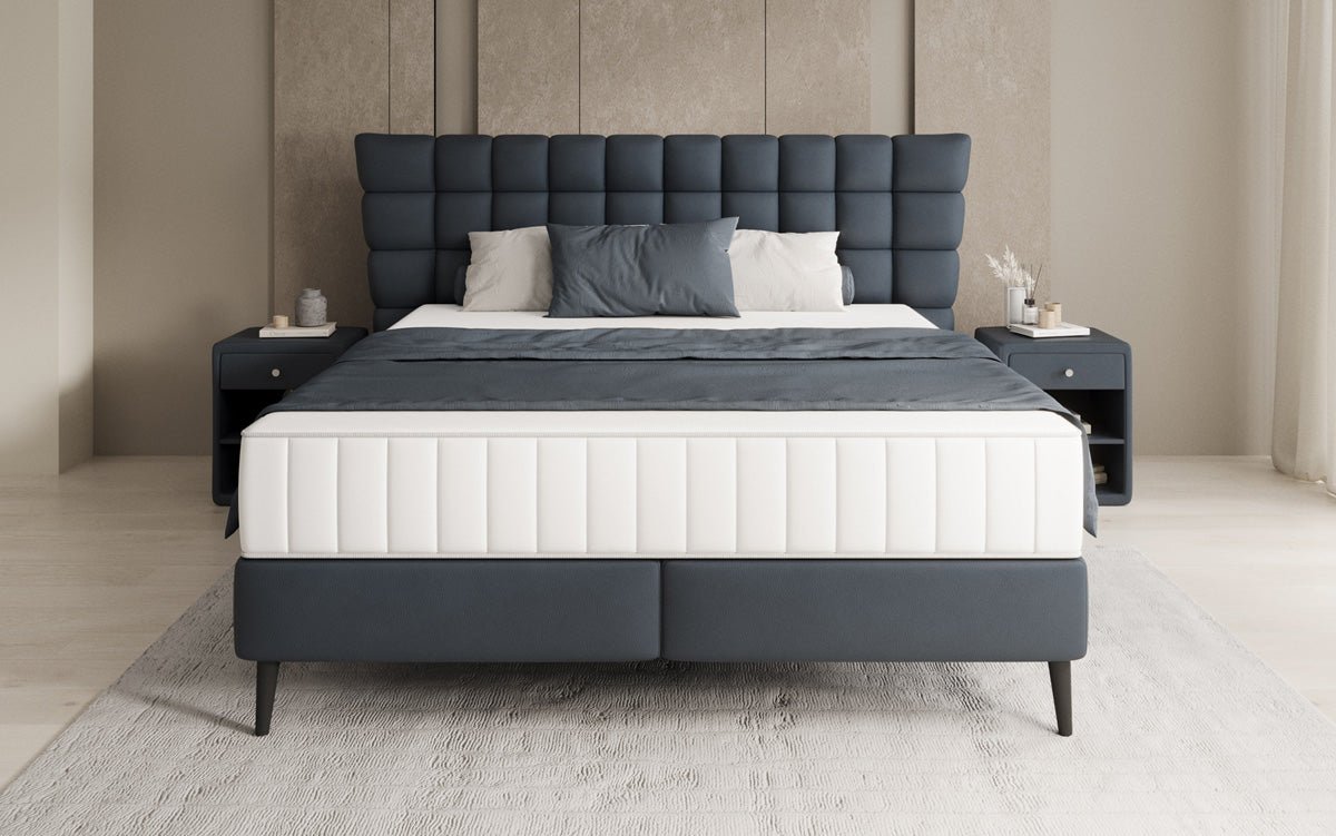 Boxspringbed Alvion in Echtleder