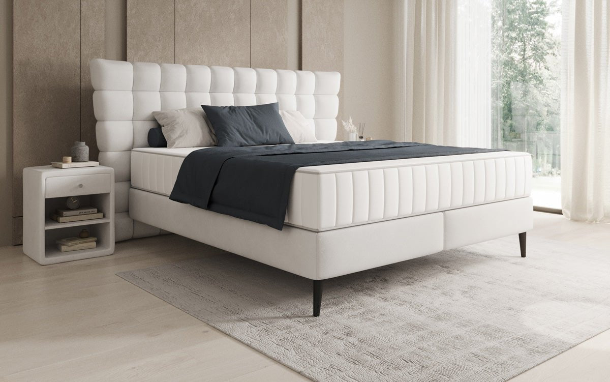 Boxspringbed Alvion in Echtleder