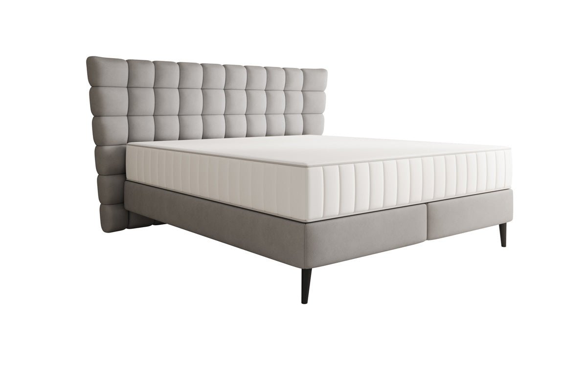 Boxspringbed Alvion in Echtleder