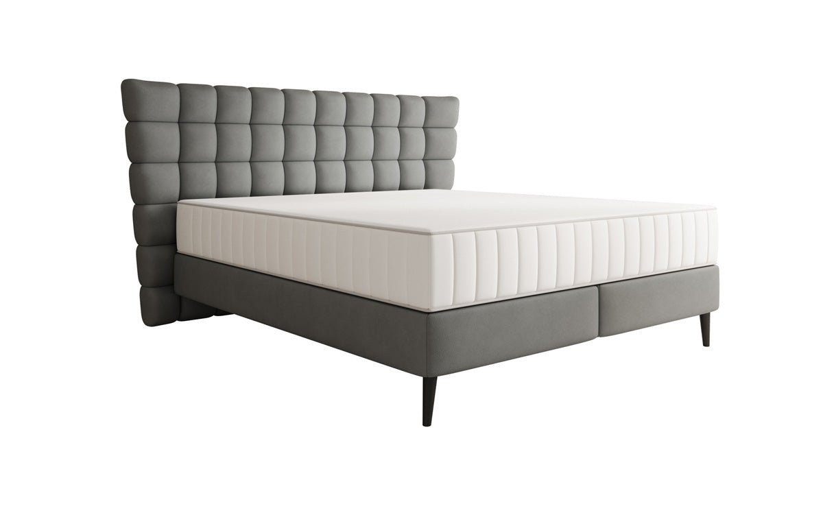 Boxspringbed Alvion in Echtleder