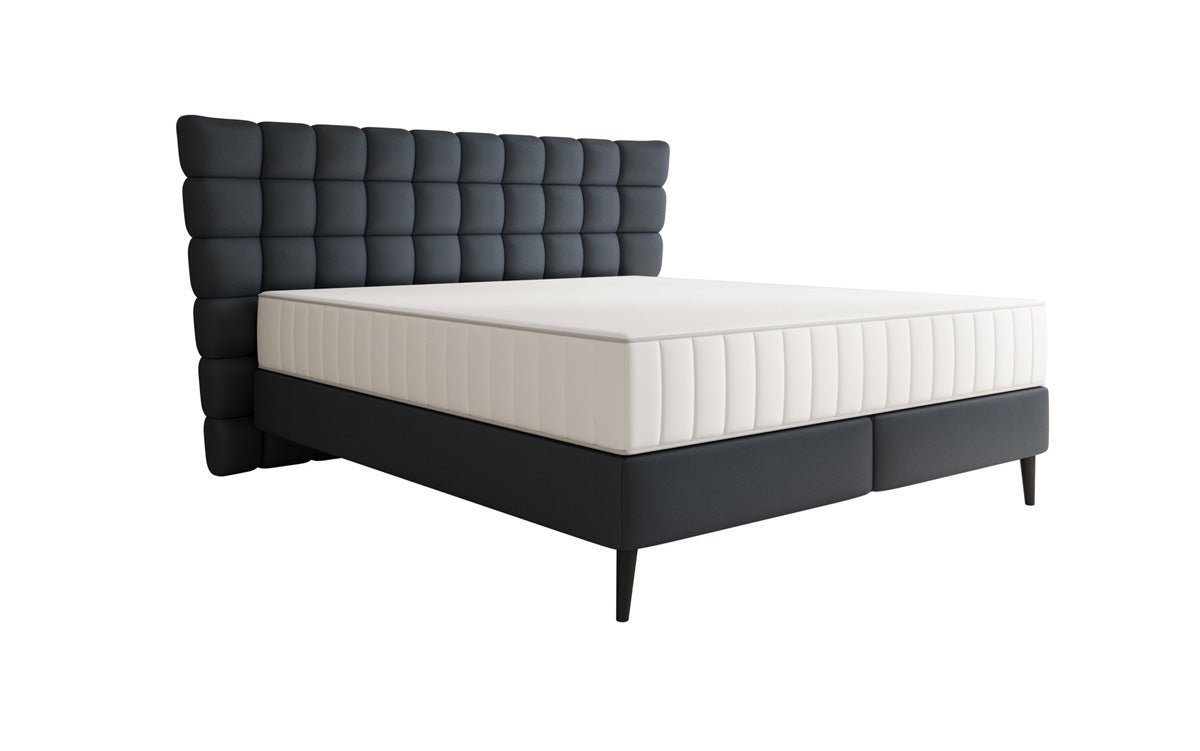 Boxspringbed Alvion in Echtleder