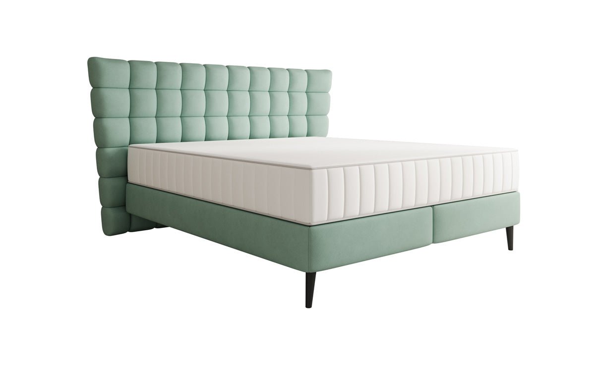 Boxspringbed Alvion in Echtleder