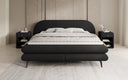 Boxspringbed Marisol met ovale hoofdbord in Bouclé