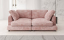 Designer 2-zits bank Thalessa in Ribstof