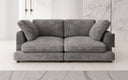 Designer 2-zits bank Thalessa in Ribstof