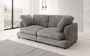 Designer 2-zits bank Thalessa in Ribstof