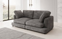 Designer 2-zits bank Thalessa in Ribstof