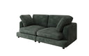 Designer 2-zits bank Thalessa in Ribstof