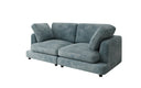 Designer 2-zits bank Thalessa in Ribstof