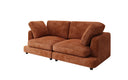 Designer 2-zits bank Thalessa in Ribstof