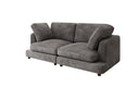 Designer 2-zits bank Thalessa in Ribstof