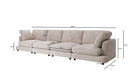 Designer 4-zitsbank Thalessa in Ribstof
