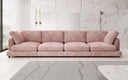 Designer 4-zitsbank Thalessa in Ribstof