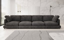 Designer 4-zitsbank Thalessa in Ribstof