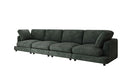 Designer 4-zitsbank Thalessa in Ribstof